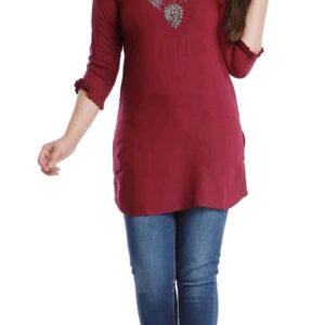 Jivika Voguish Rayon Three-Quarter Sleeves Kurtis