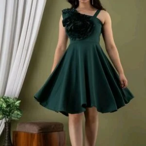 Graceful Linen Fabric Women Mini Dress