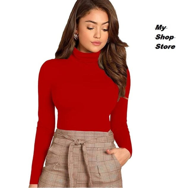 GESPO High Neck Winter Wear Inner For Women red