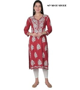 Unique Chikankari Kurti with White Plazo Waw 5