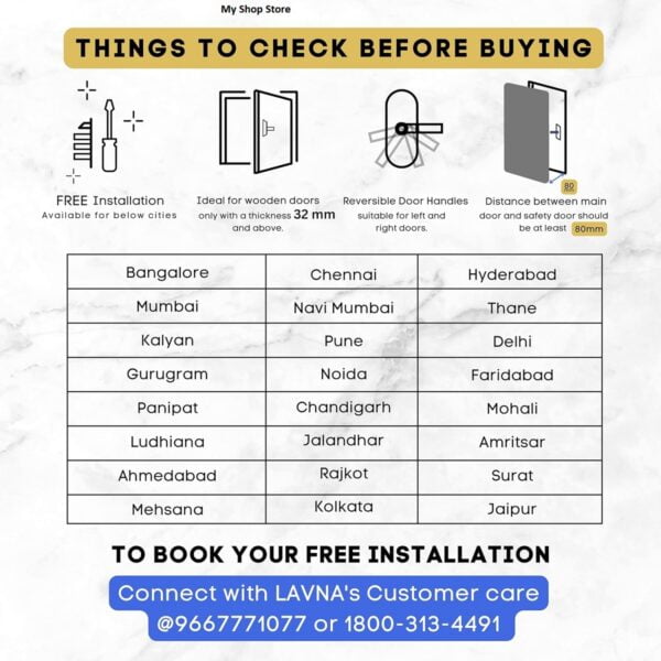 Best Smart Door Locks For Home - Lavna Digital Door Lock - Image 2