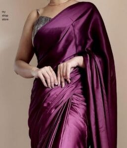 Superb Saree Design 2025 Women Hot Silk Saree Purple 2