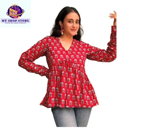 V Neck Top Kurti for Women Best Material 2025 Trends